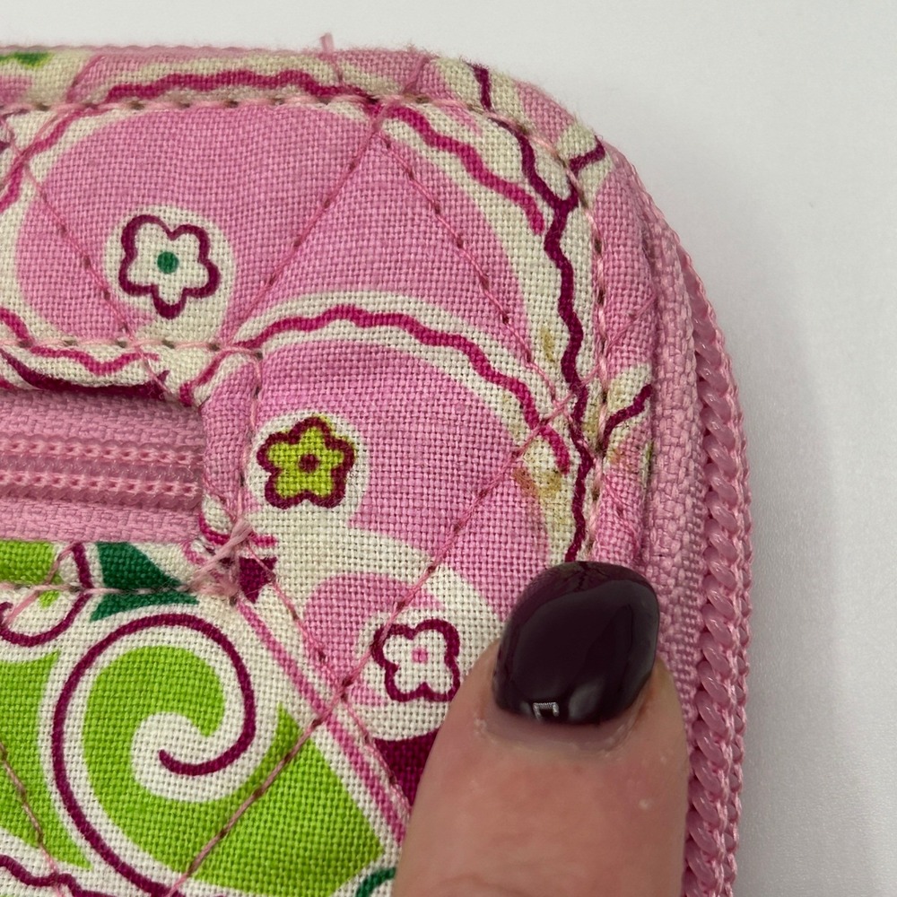 BUNDLE Vera Bradley Zip Around Wallet and Matching‎ Eyeglass Holder Pink Paisley - Picture 10 of 16